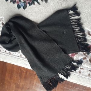Hugo Boss ITALIAN WOOL SCARF WITH TONAL LOGO EMBROIDERY